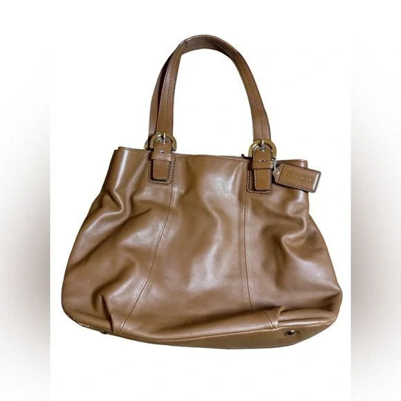 Coach Bleecker F17724 Leather Tote Brown Great Condition - Picture 7 of 12